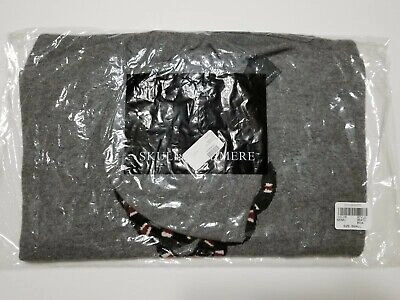 Pre-owned Skull Cashmere Boa Wool Cashmere Hoodie Sweater Dress, Grey Size Xs,s,m $391 In Mid Heather Grey