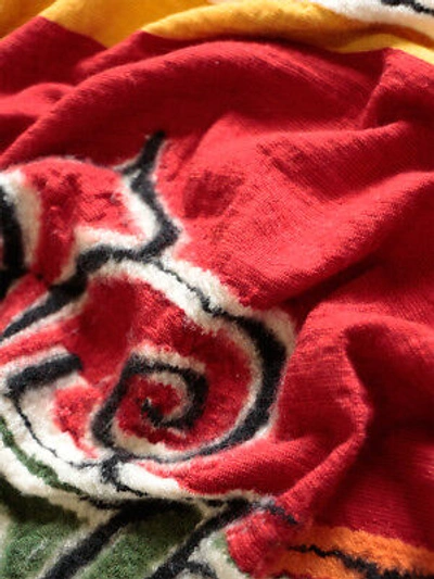 Pre-owned Kapital Capital Milling Wool Muffler " Raster Ainu " Scarf 2color From Japan In Red