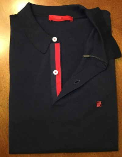 Pre-owned Carolina Herrera Mens $275 Navy Wool Polo Sz. Xlarge Newwtag  Bulgaria In Blue | ModeSens