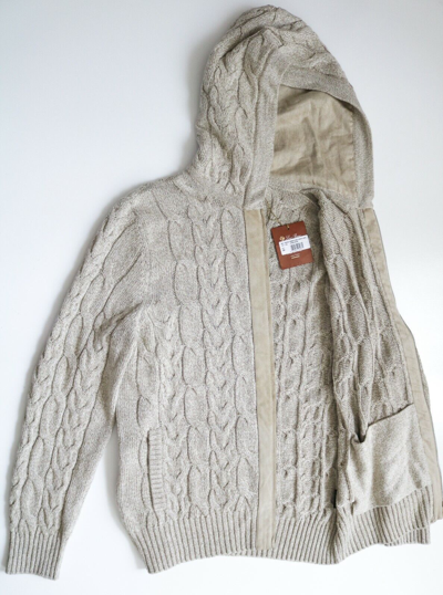 Pre-owned Loro Piana Brunello Cucinelli Ivory Cashmere Goose Down Padded Puffer Jacket 50 Euro Medium In Blue
