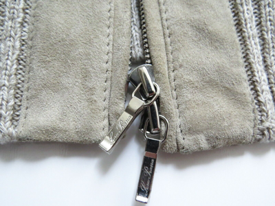 Pre-owned Loro Piana Brunello Cucinelli Ivory Cashmere Goose Down Padded Puffer Jacket 50 Euro Medium In Blue