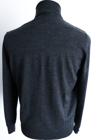 Pre-owned Brioni $6775  Karakul Persian Lamb Astrakhan Fur Turtleneck Sweater Size 50 Euro In Gray