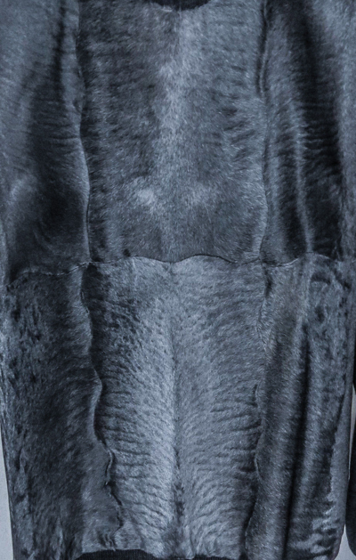BRIONI Pre-owned $6775  Karakul Persian Lamb Astrakhan Fur Turtleneck Sweater Size 50 Euro In Gray