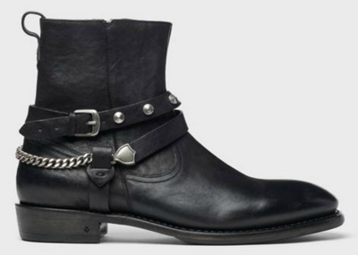 Pre-owned John Varvatos Boot Shoe ( Leather Made Italy / Sizes 10-11 ) Reg$1400 Sale$1199 In Black