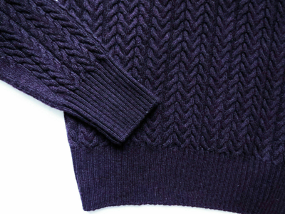 Pre-owned Tom Ford $1660  Super Soft 100% Cashmere Cableknit V-neck Sweater Size 54 Euro Xl In Purple