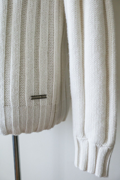 Pre-owned Stefano Ricci $2695  Dolcevita Ivory Thick 100% Cashmere Turtleneck Sweater 52 Eu In White