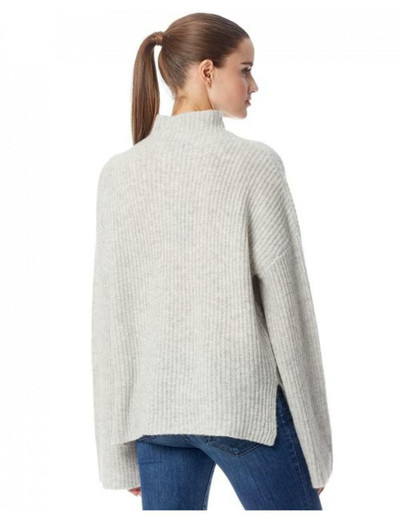 Pre-owned 360cashmere 360 Cashmere Doris Mock Neck Cashmere Sweater, Mist Grey Size Xs,s,m,l $449