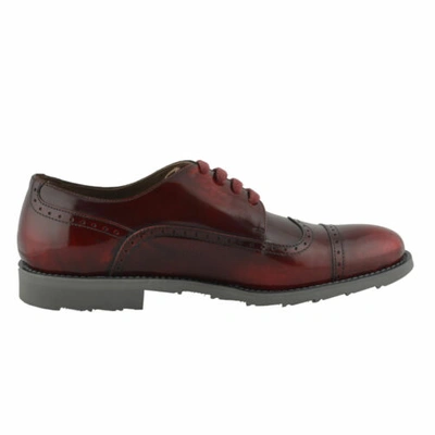 Pre-owned Dolce & Gabbana Men's Burgundy Wing Tip Leather Oxfords Shoes Sz 6 7 8 8.5 9 9.5 In Red