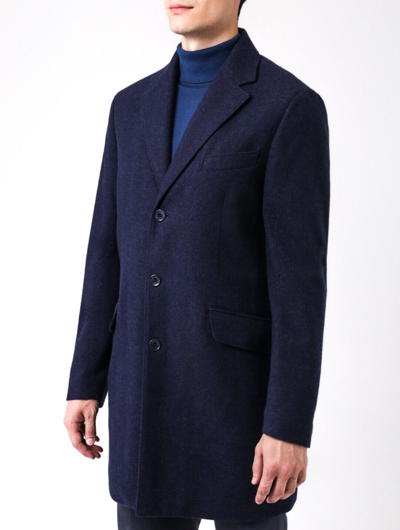 Pre-owned Loro Piana Dark Blue Cashmere Padded With Suede Storm System Downtown Coat 4xl