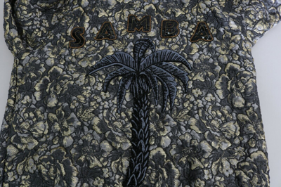 Pre-owned Dolce & Gabbana Sweater Samba Jacquard Palmtree Pullover S. It46 / S Rrp $2500 In Multicolor
