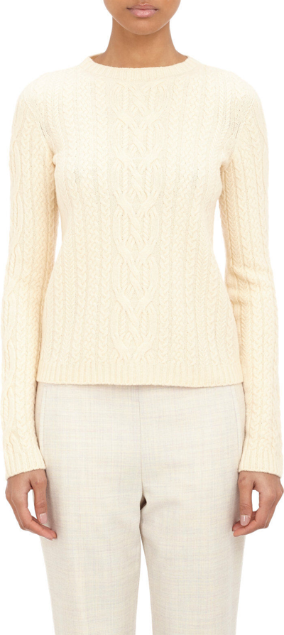 Pre-owned The Row $1150  Cashmere Merino Wool Dark Cream Felicity Top Sweater Xs S