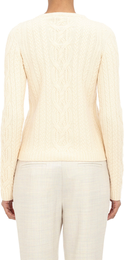 Pre-owned The Row $1150  Cashmere Merino Wool Dark Cream Felicity Top Sweater Xs S