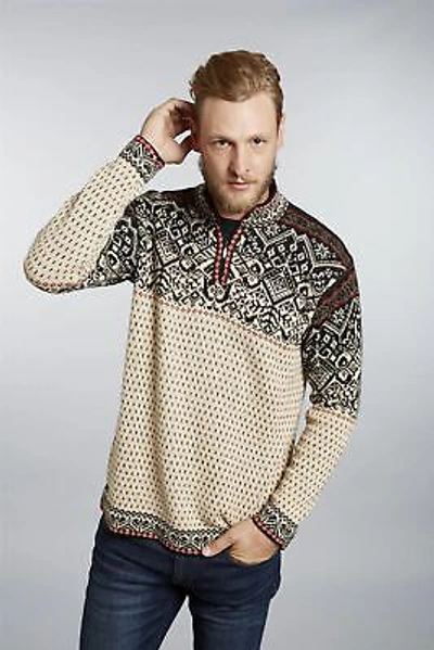 Pre-owned Invisible World Men's Pure Alpaca Zip-front Pullover Sweater Max In Multicolored