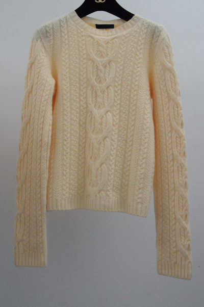 Pre-owned The Row $1150  Cashmere Merino Wool Dark Cream Felicity Top Sweater Xs S