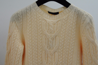 Pre-owned The Row $1150  Cashmere Merino Wool Dark Cream Felicity Top Sweater Xs S