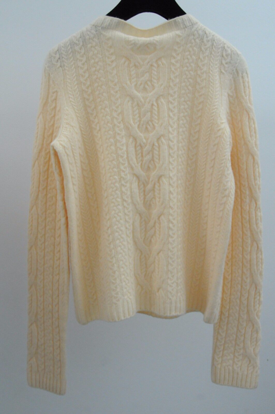 Pre-owned The Row $1150  Cashmere Merino Wool Dark Cream Felicity Top Sweater Xs S