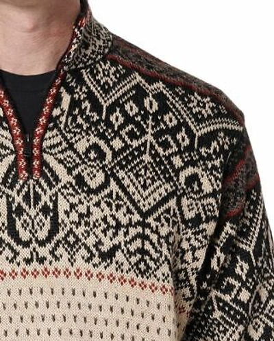 Pre-owned Invisible World Men's Pure Alpaca Zip-front Pullover Sweater Max In Multicolored