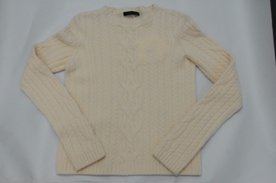 Pre-owned The Row $1150  Cashmere Merino Wool Dark Cream Felicity Top Sweater Xs S