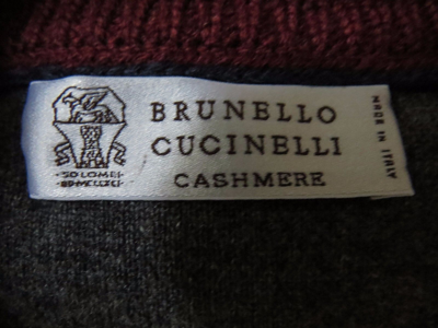 Pre-owned Brunello Cucinelli $2225  Thick 100% Cashmere Shawl Collar Sweater Size 54 Euro In Red