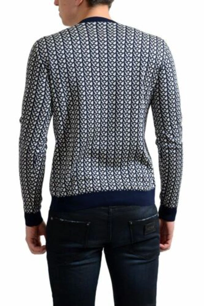 Pre-owned Prada Men's Silk Multi-color V-neck Sweater Size Xs S M In Multicolor