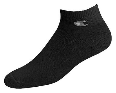 Pre-owned Champion Men's Double Dry High Performance Socks 3-pack Ankle Size 12-14 Usa In Black