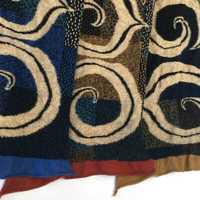 Pre-owned Kapital Capital Milling Wool Muffler " Five-ring Ainu " Scarf From Japan In Blue