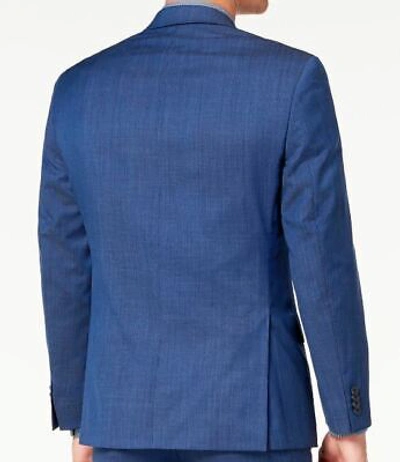 Pre-owned Michael Kors Blazer Suits Size 42xl Men Wool Suit Bright Blue Suits Eu Size 52xl