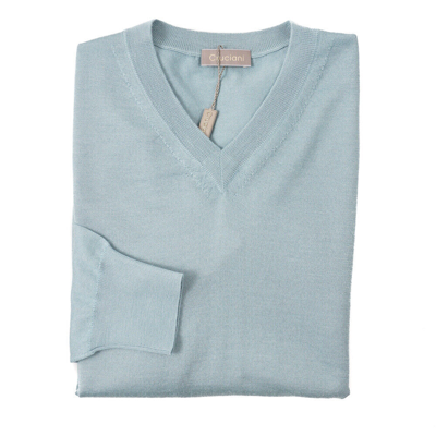 Pre-owned Cruciani $850  Sea Green Lightweight Cashmere-silk Sweater Slim S (eu 48)