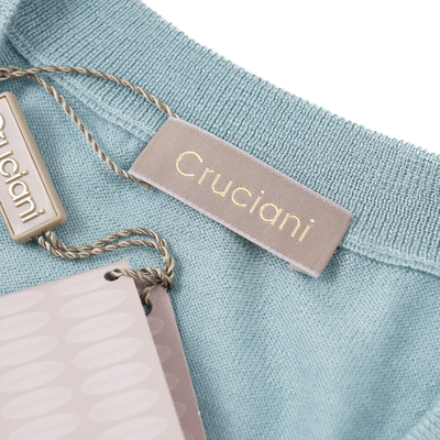 Pre-owned Cruciani $850  Sea Green Lightweight Cashmere-silk Sweater Slim S (eu 48)