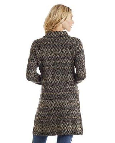 Pre-owned Invisible World Women's Baby Alpaca Wool Cardigan Button Up Sweater Coat In Multicolor