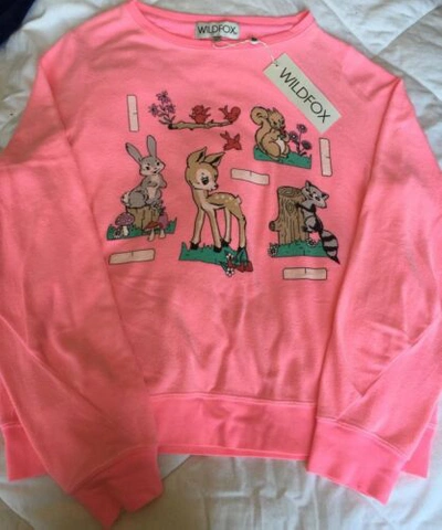 Pre-owned Wildfox ✨ Forest Paperdolls Unreleased Sample Bbj Sz Small ✨ In Pink