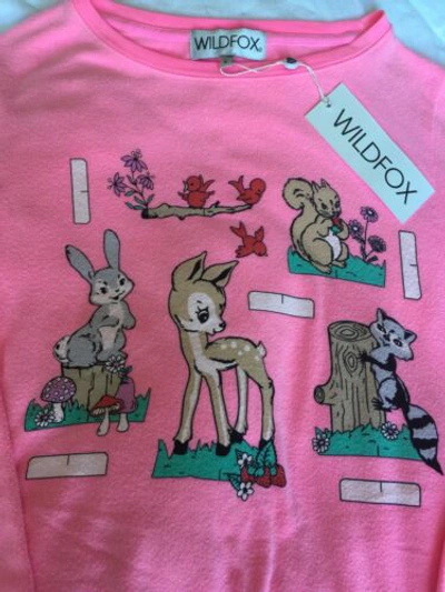 Pre-owned Wildfox ✨ Forest Paperdolls Unreleased Sample Bbj Sz Small ✨ In Pink