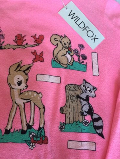 Pre-owned Wildfox ✨ Forest Paperdolls Unreleased Sample Bbj Sz Small ✨ In Pink