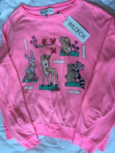 Pre-owned Wildfox ✨ Forest Paperdolls Unreleased Sample Bbj Sz Small ✨ In Pink