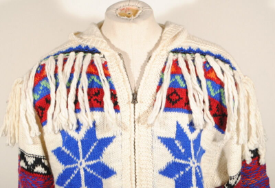 Pre-owned Polo Ralph Lauren Indian Blacket Beacon Alpaca Hooded Sweater Jacket M $998 A2f In White