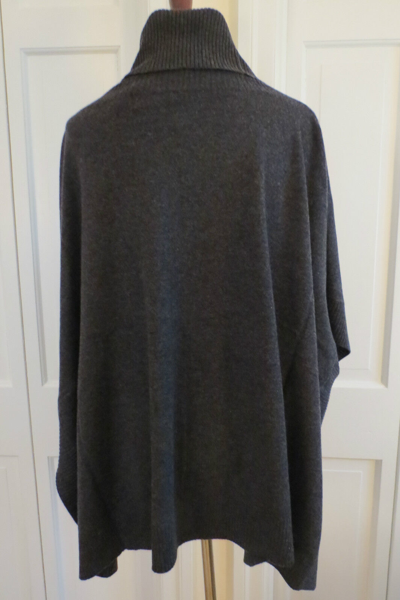Pre-owned Magaschoni Dark Grey Cashmere Poncho – Medium/large - $498 In Gray