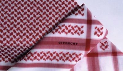 Pre-owned Ghutrah Givenchy Luxury Formal Shemagh Arabic Scarf For Men In Red & White