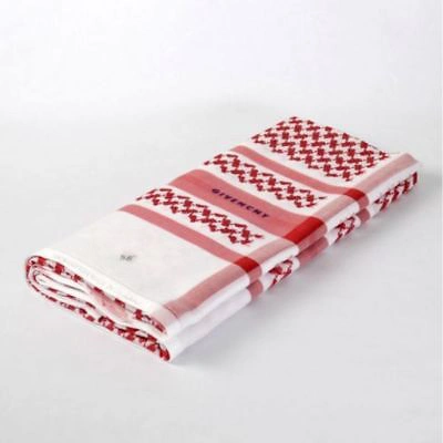 Pre-owned Ghutrah Givenchy Luxury Formal Shemagh Arabic Scarf For Men In Red & White