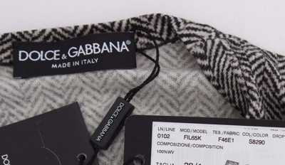 Pre-owned Dolce & Gabbana Sweater Cardigan Black White Wool Top It38/ Us4 / S Rrp $1160