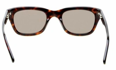 Pre-owned Tom Ford Ft 0237 Snowdon 52n Dark Havana/green Sunglasses