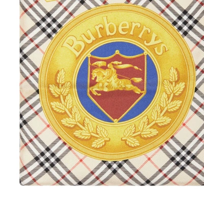 Pre-owned Burberry London Unisex Multi-color Silk Quilted Scarf In Multicolor