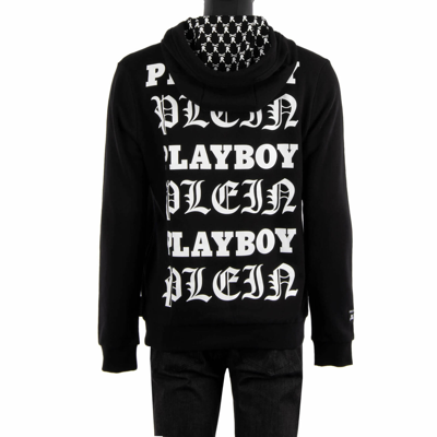 Pre-owned Philipp Plein X Playboy Sweatshirt Hoody Hoodie W. Lips Cover Print Black 08362