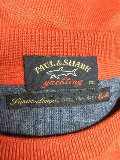 Pre-owned Paul & Shark 100% Wool Crew Neck Pullover 2xl And 3xl In Red