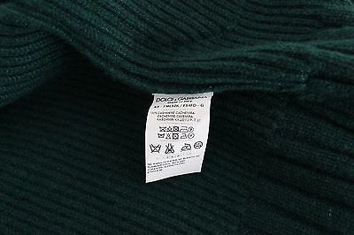 Pre-owned Dolce & Gabbana Sweater Cardigan Cashmere Green Knitted It44 / Us10/ L Rrp $2600