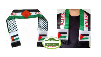 Pre-owned Islamic Gifts 123  973-278-2727 Usa Palestine Flag Scarf Keffiyeh 100 Aqsa-gaza-jerusalem Ramadan Gift Dome Of Rock In Multicolor