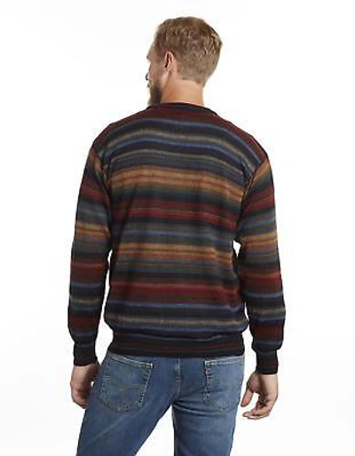 Pre-owned Invisible World Men's Chiminea Pullover Alpaca Fleece Sweater By  In Multicolor