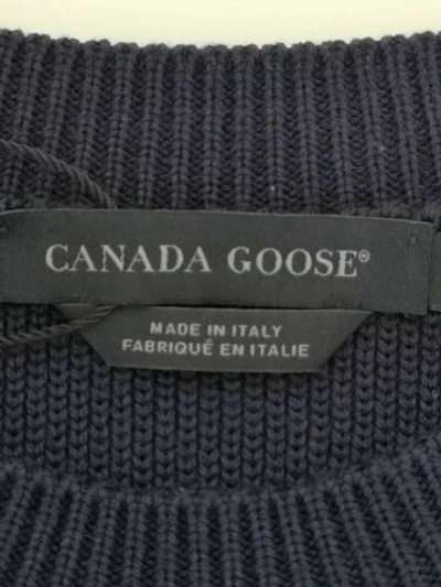 Pre-owned Canada Goose Auth  Black Label Navy Blue Aleza Merino Sweater Ladies Medium