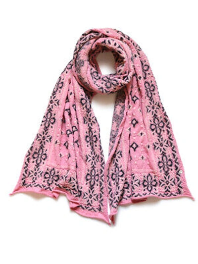 Pre-owned Kapital Capital Milling Wool Muffler " Colorful Big Mam " Scarf From Japan In Pink