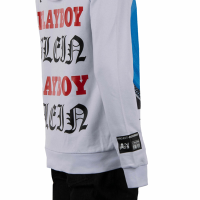 Pre-owned Philipp Plein Playboy Vinyl Cover Printed Sweatshirt Hoody Hoodie White 08374