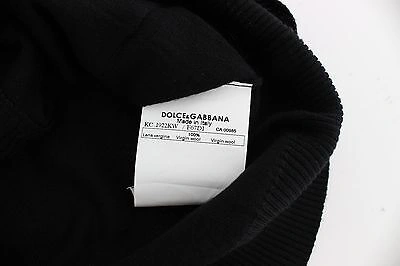 Pre-owned Dolce & Gabbana Sweater Top Black Wool Button Cardigan It46/ Us12 /xl Rrp $860